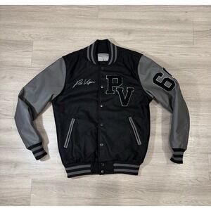 Rare Pit Viper Letterman‎ Varsity Jacket Men's Size Small Black